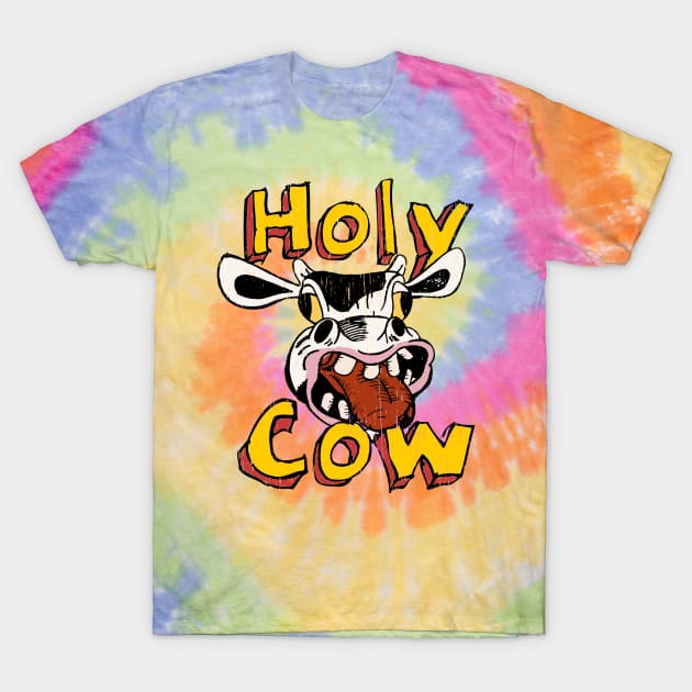 Holy Cow funny Cartoon illustration T-Shirt by SpaceWiz95